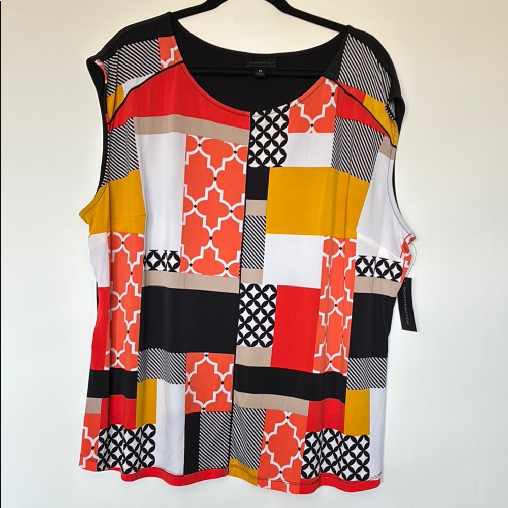 Worthington Colorful Geometric Women's Top